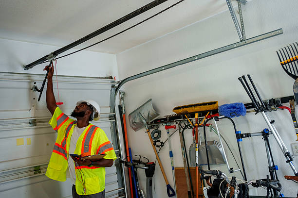 Professional Garage Door Panel Replacement technician working in Trafford, PA